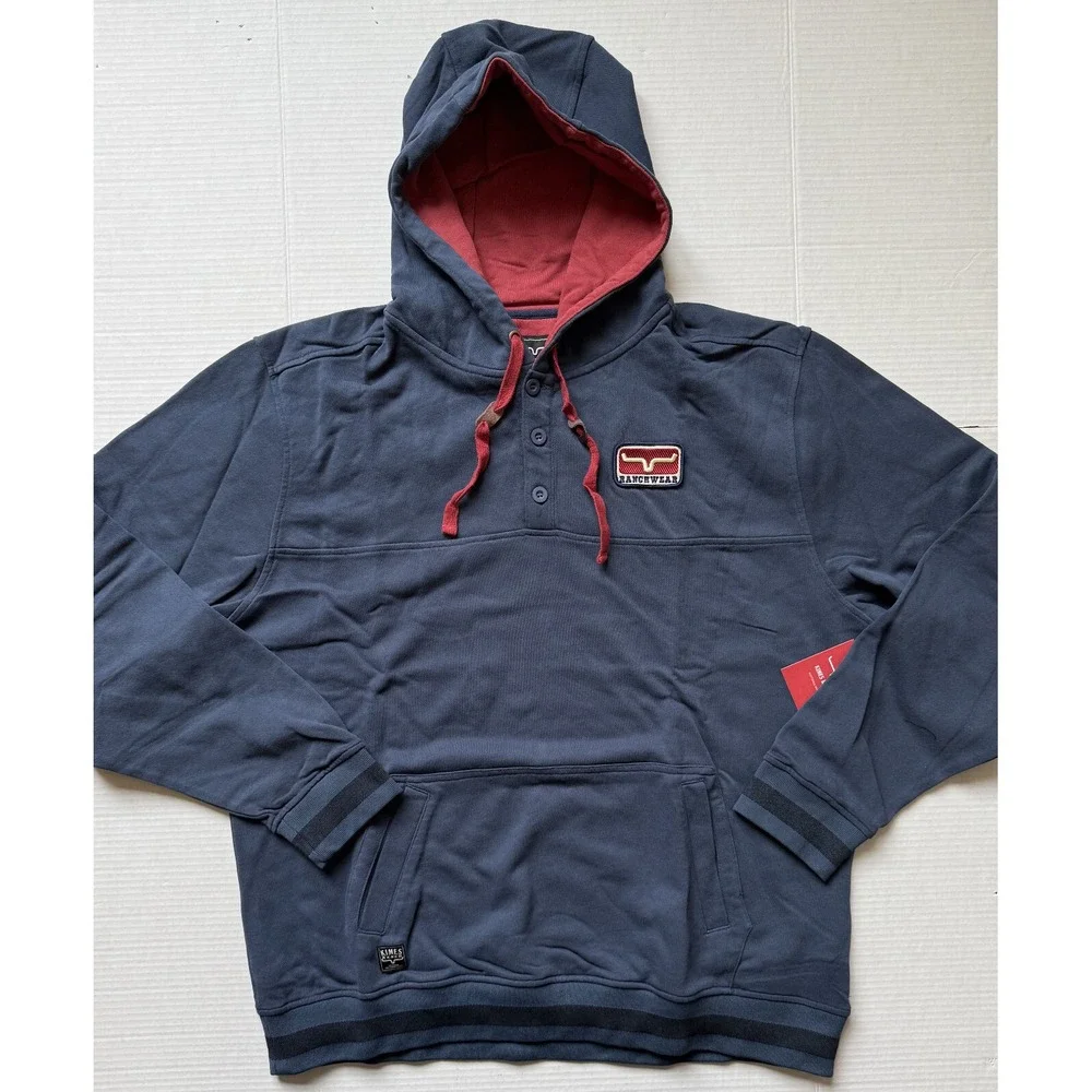KIMES RANCH Ranch Ready - Men's Navy Cotton Hoodie - Size XX-Large - 2XL‎ - NWT!